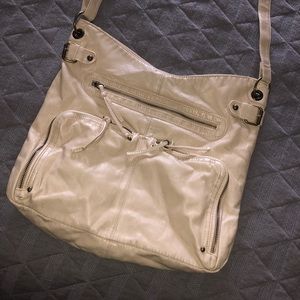 Cream crossbody purse